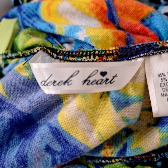 Derek Heart Multicolor Vibrant Floral Animal Print Tropical Maxi Dress Size M - Picture 11 of 13